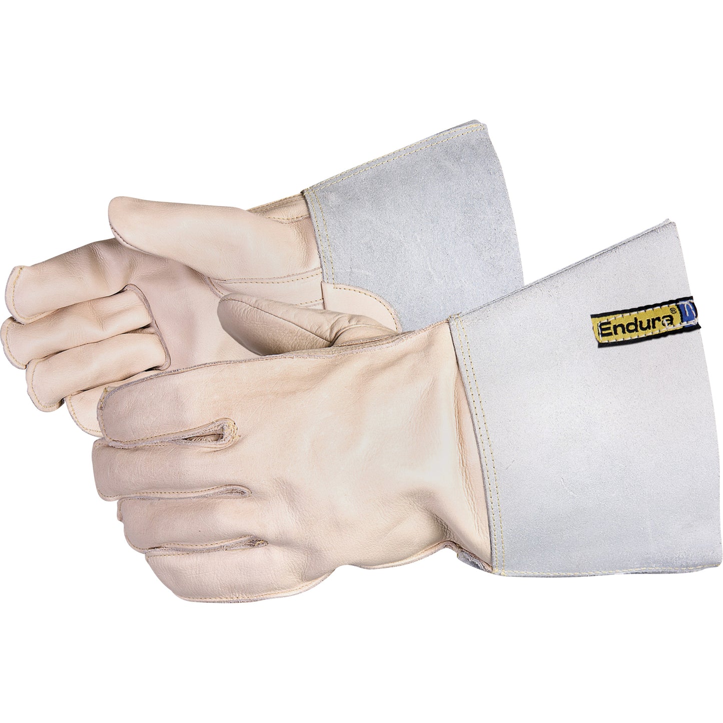 Gants pour soudeur avec coutures externes en KevlarMD, Cuir de vache refendu