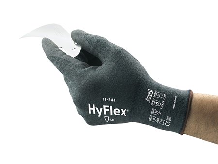 Gants résistant aux coupures HyflexMD 11-541, Calibre 18, Revêtement Nitrile, Enveloppe en Nylon/KevlarMD/Spandex, ASTM ANSI niveau A4/EN 388 niveau D
