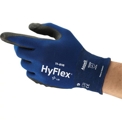 Gants HyFlexMD 11-816, Rêvetement Mousse de nitrile, Calibre 18, Enveloppe en Nylon/Spandex