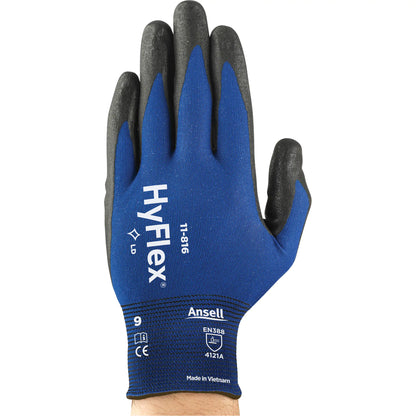 Gants HyFlexMD 11-816, Rêvetement Mousse de nitrile, Calibre 18, Enveloppe en Nylon/Spandex