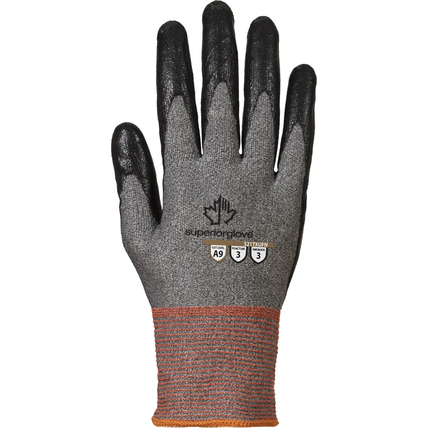 Gants enduits, Calibre 21, Revêtement Nitrile, Enveloppe en TenActivMC, ASTM ANSI niveau A9