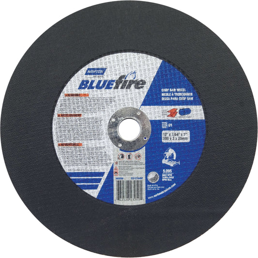 Meules pour scie de découpage Bluefire, 14" x 7/64", Arbre de 1", Type 01/27, Alumine de zirconium, 4365 Tr/min