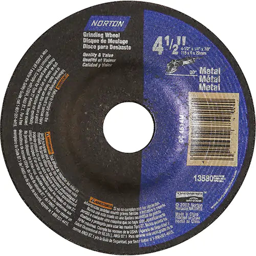 Meules à moyeu déporté en métal, Oxyde d'aluminium, Type 27