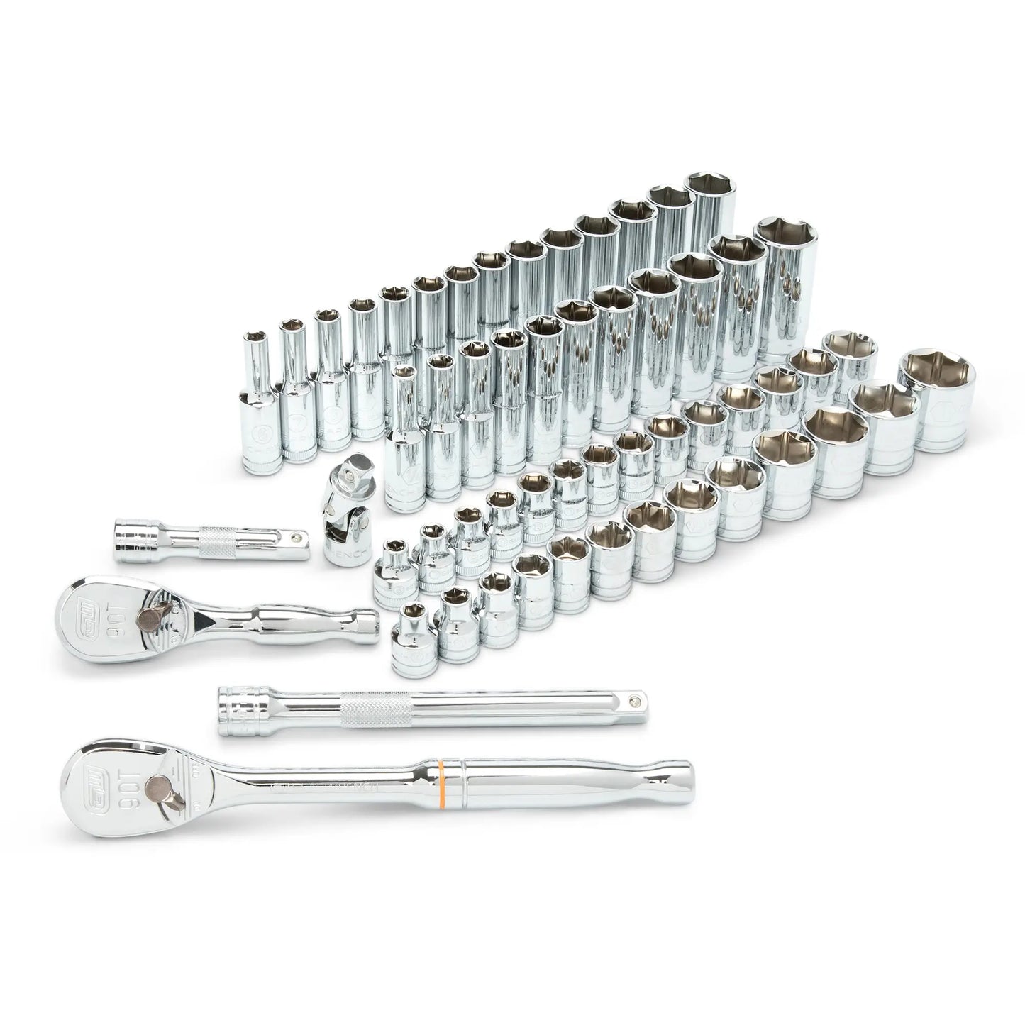 Jeu d'outils SAE/métriques à 6 pans pour mécanicien, 57 Mcx, Prise de 3/8", Profond