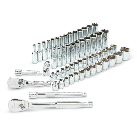 Jeu d'outils SAE/métriques à 6 pans pour mécanicien, 57 Mcx, Prise de 3/8", Profond